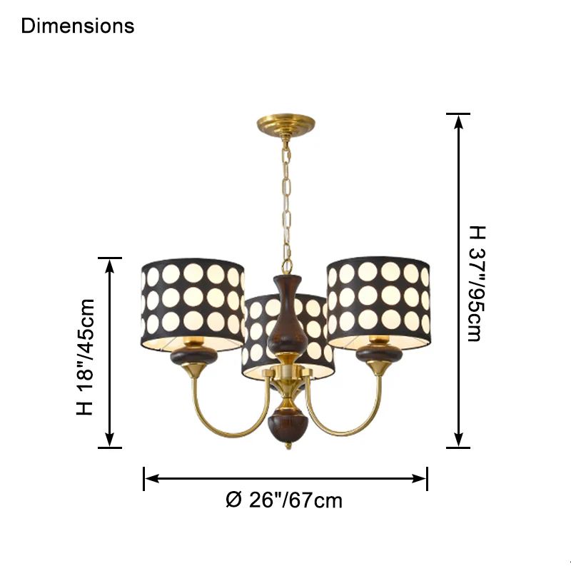 WOMO Polka Shaded Chandelier-WM2913 - Image 18