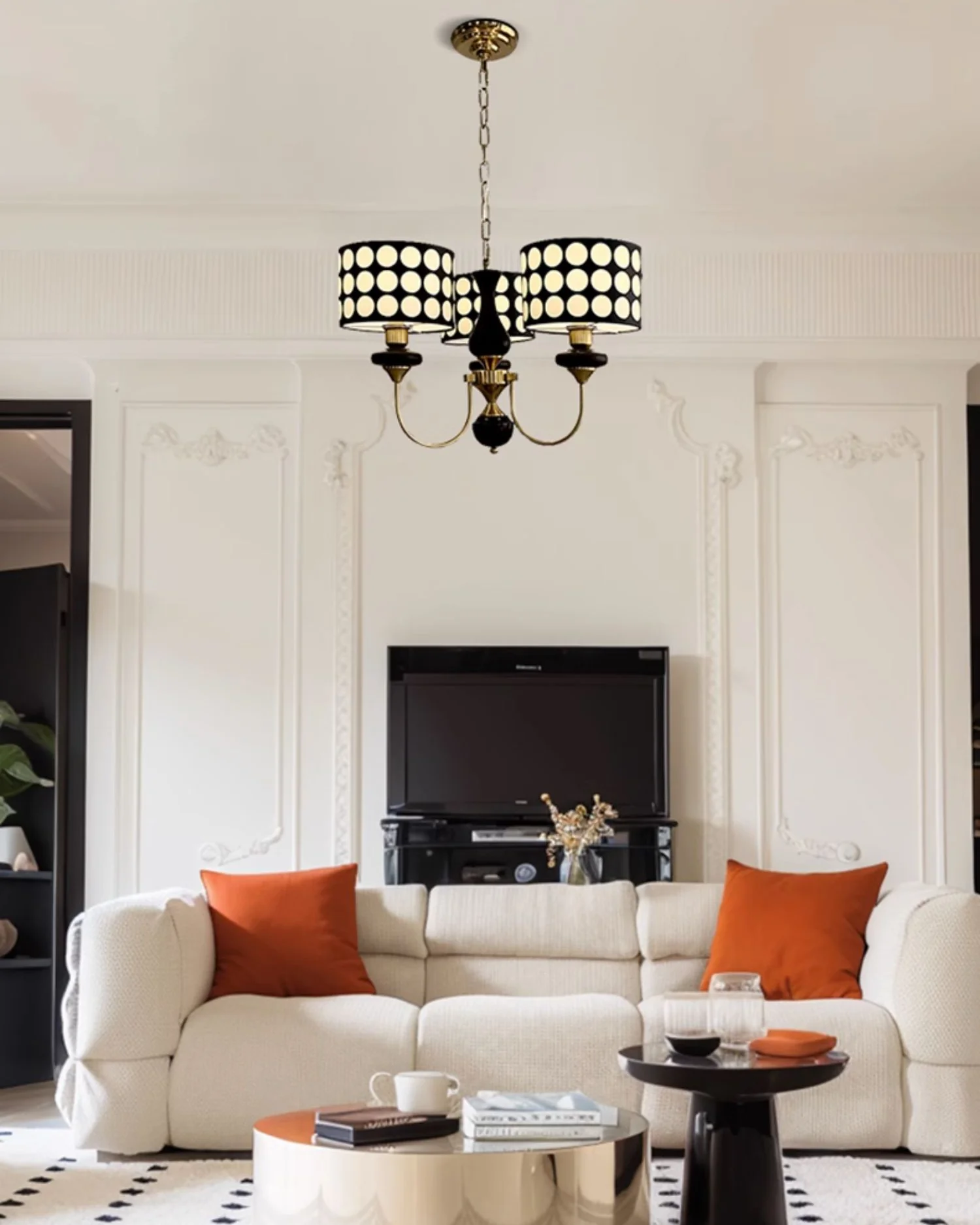 WOMO Polka Shaded Chandelier-WM2913 - Image 2