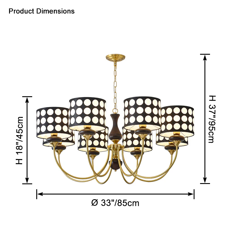 WOMO Polka Shaded Chandelier-WM2913 - Image 22