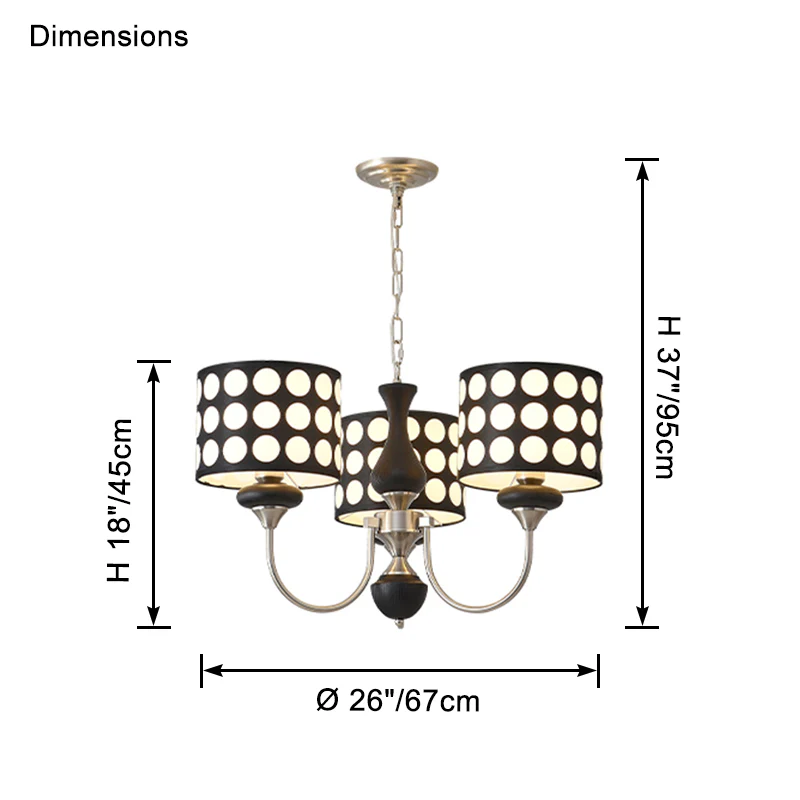 WOMO Polka Shaded Chandelier-WM2913 - Image 23