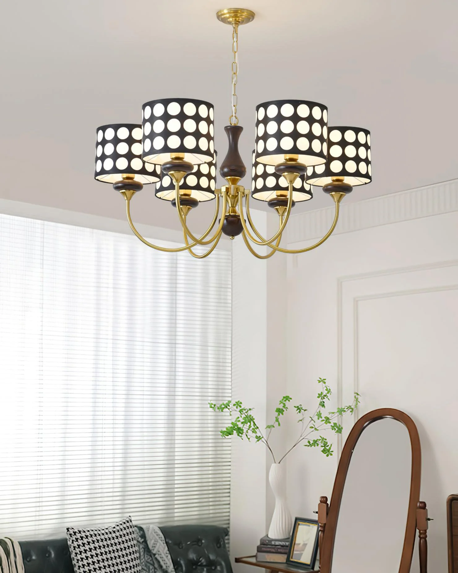 WOMO Polka Shaded Chandelier-WM2913 - Image 9