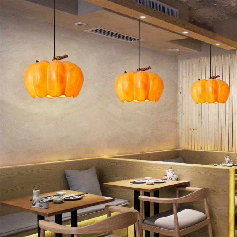 WOMO Pumpkin Glass Dome Pendant Light-WM3004 - Image 3