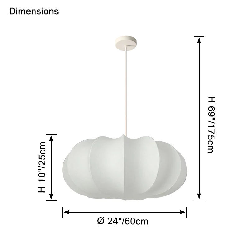 WOMO Pumpkin Silk Pendant Light-WM2968 - Image 12