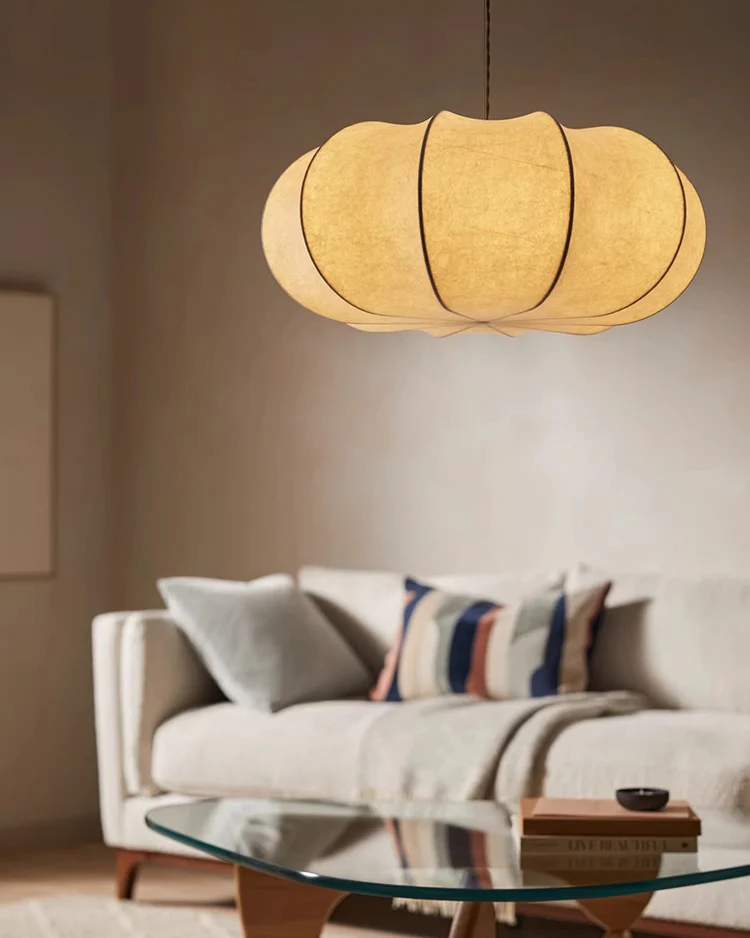 WOMO Pumpkin Silk Pendant Light-WM2968 - Image 4