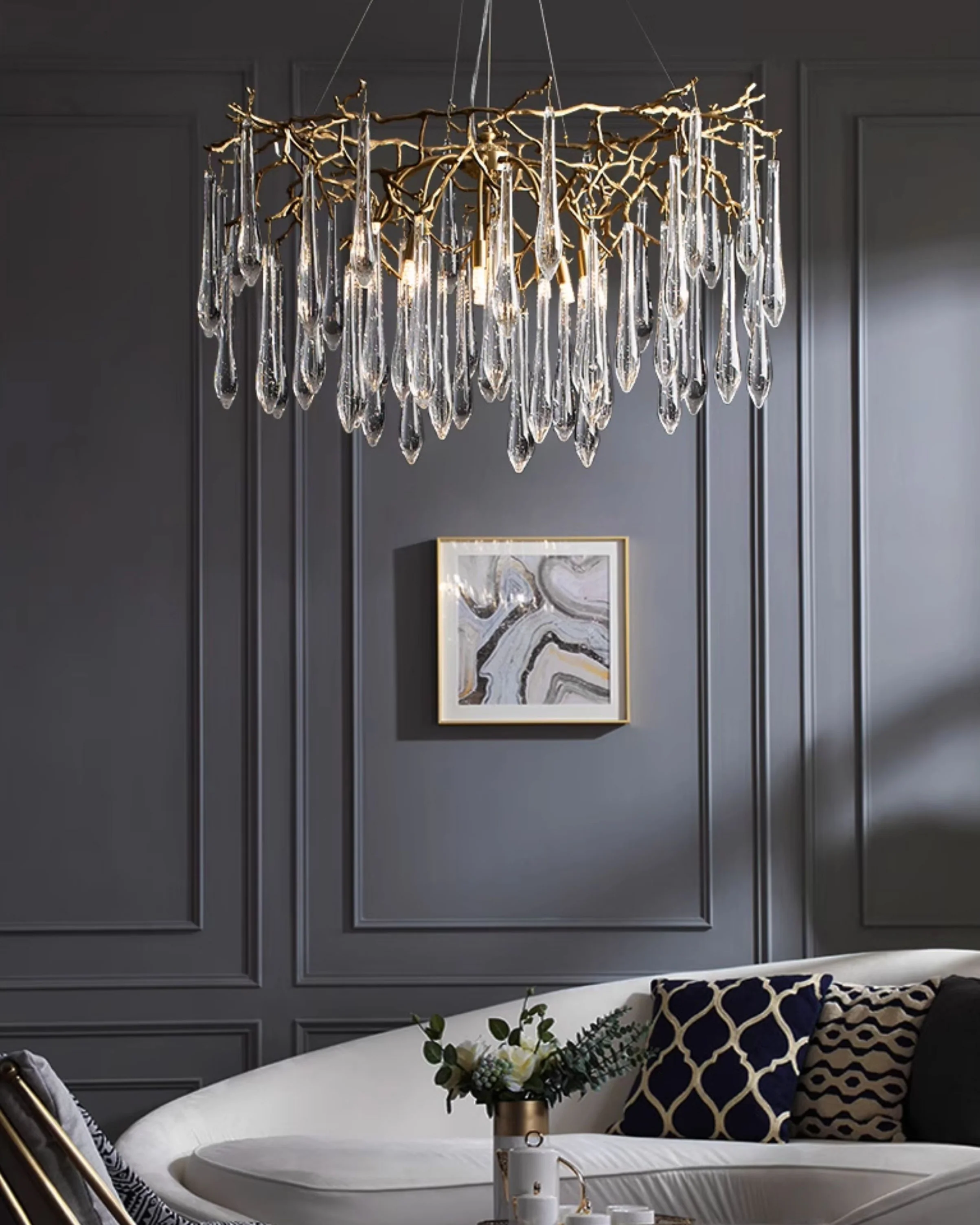 WOMO Raindrop Crystal Chandelier-WM3045 - Image 11