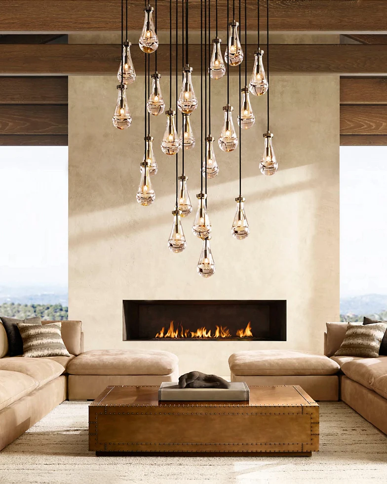 WOMO Raindrop Glass Chandelier-WM2809 - Image 6