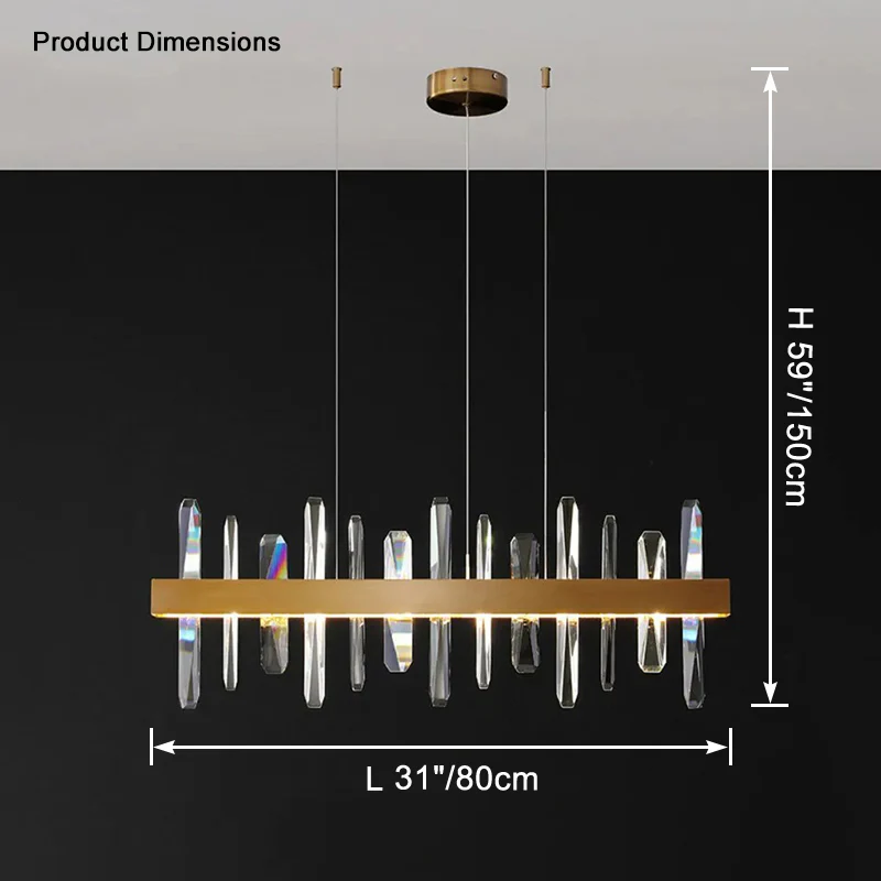WOMO Linear Crystal Chandelier-WM2485b - Image 16