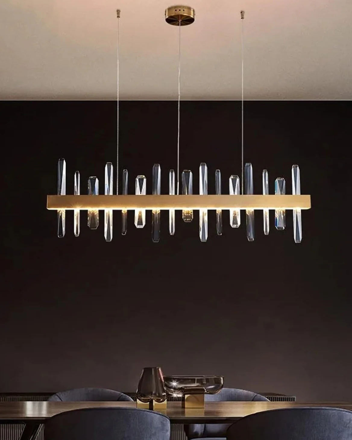 WOMO Linear Crystal Chandelier-WM2485b - Image 9