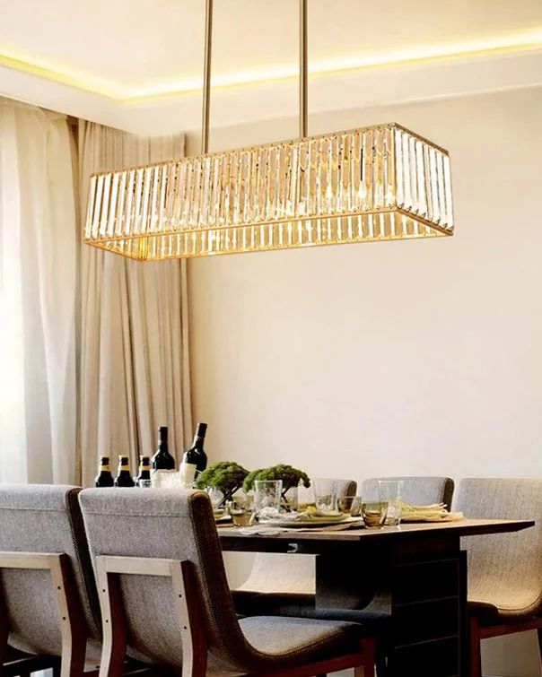 WOMO Rectangular Crystal Prism Chandelier-WM2588 - Image 8