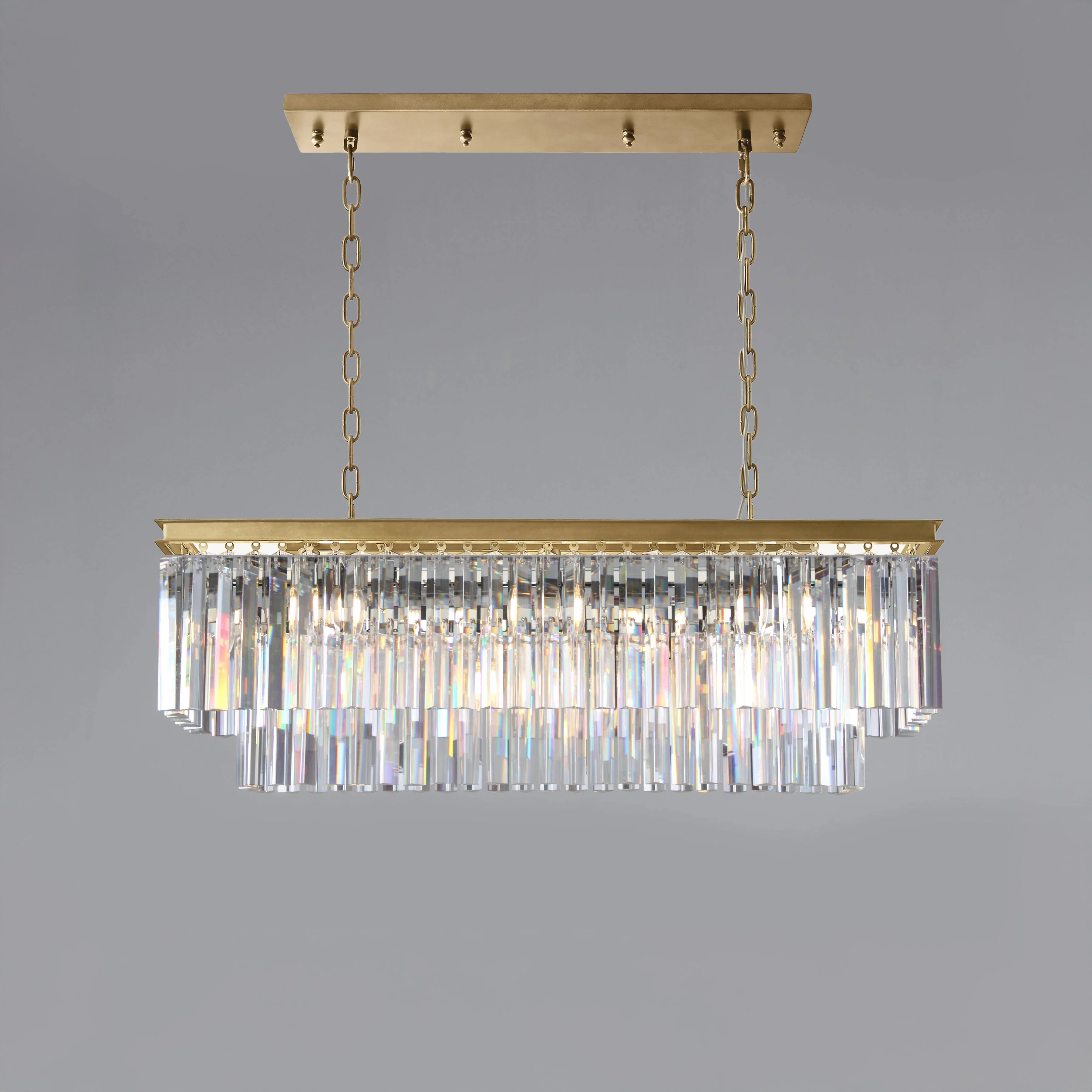 WOMO Rectangular Crystal Chandelier-WM2589 - Image 17