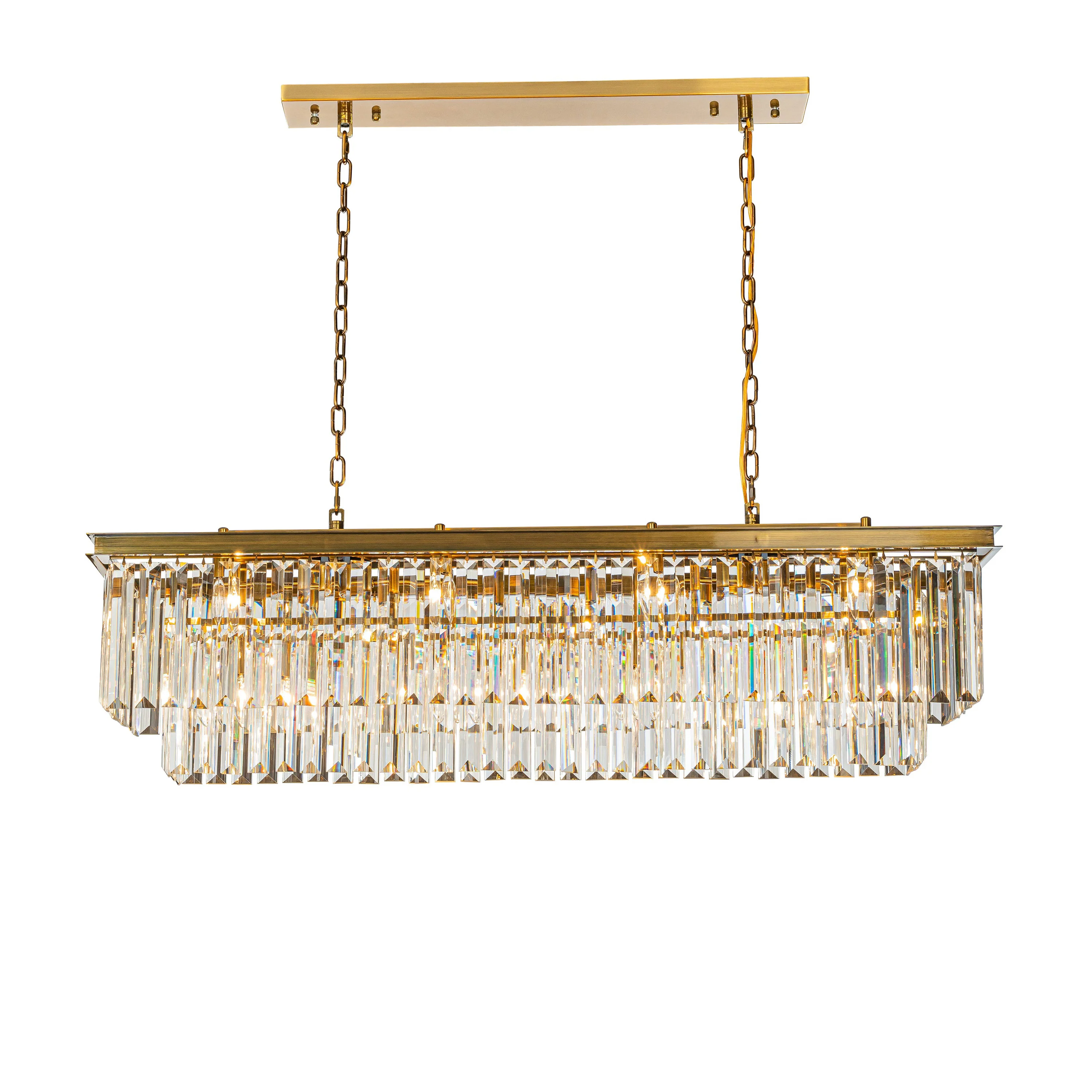 WOMO Rectangular Crystal Chandelier-WM2589 - Image 19