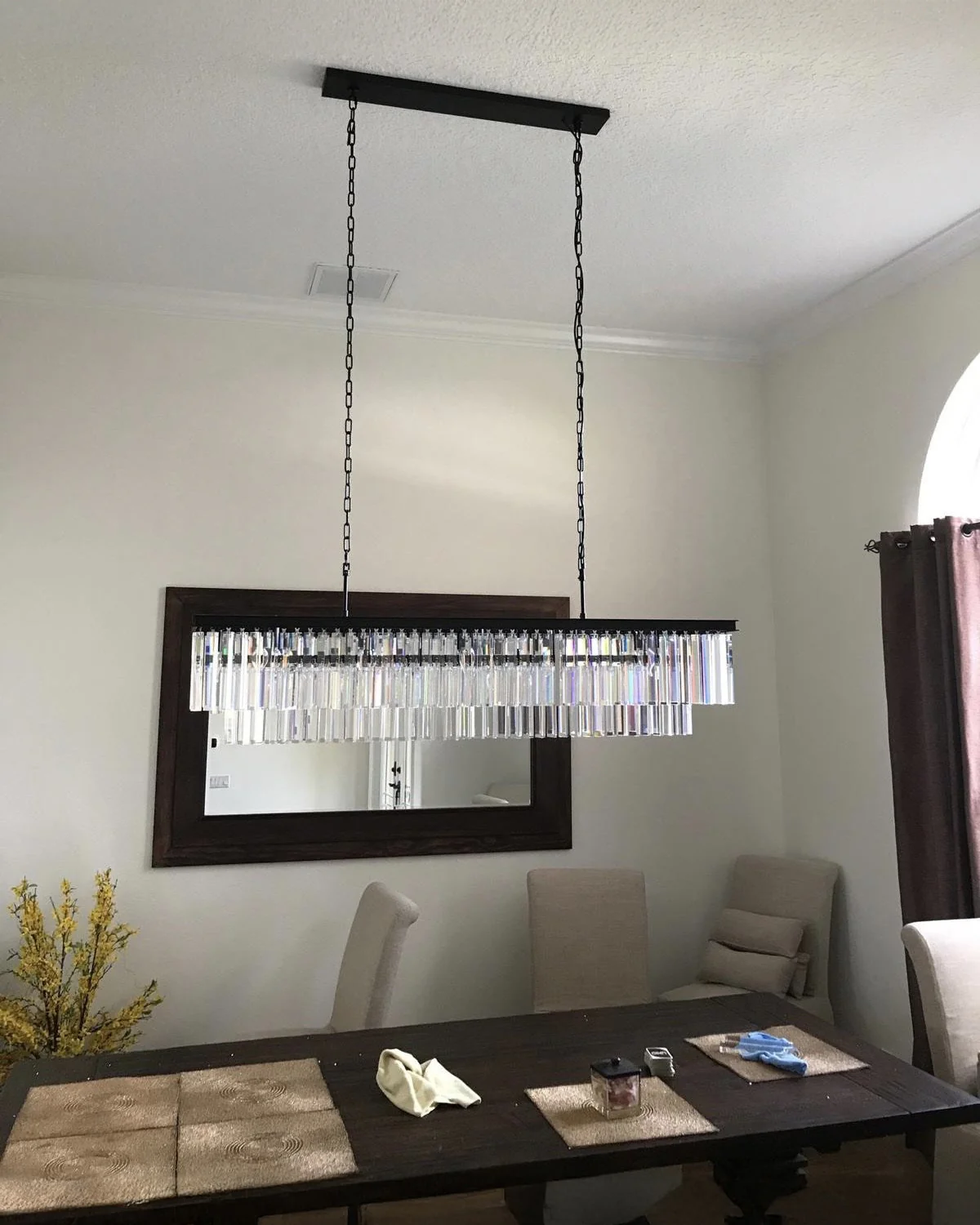 WOMO Rectangular Crystal Chandelier-WM2589 - Image 4