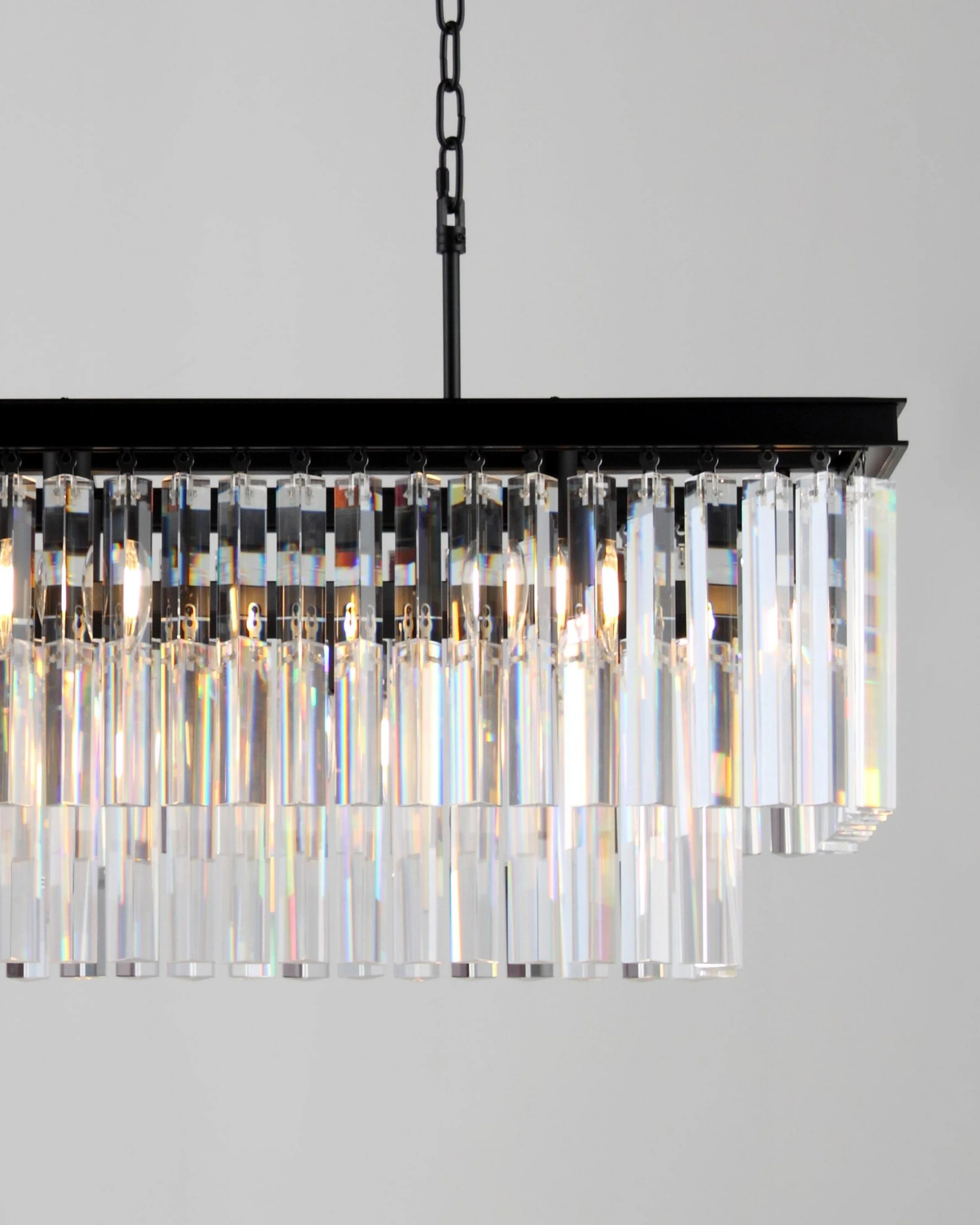 WOMO Rectangular Crystal Chandelier-WM2589 - Image 8