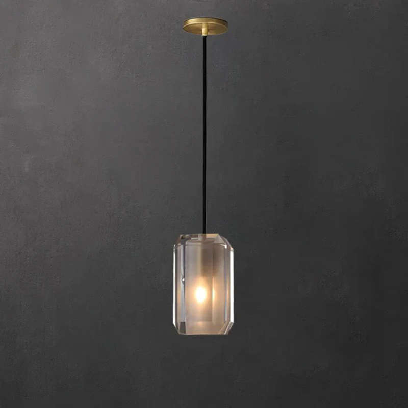 WOMO Rectangle Crystal Pendant Light-WM2682 - Image 6