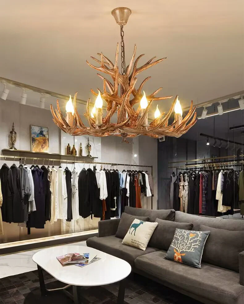 WOMO Resin Antler Chandelier-WM2991 - Image 3