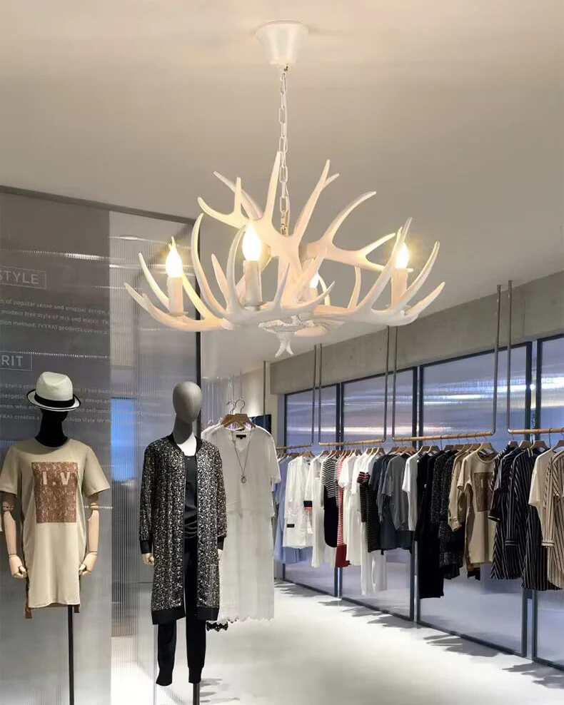 WOMO Resin Antler Chandelier-WM2991 - Image 5