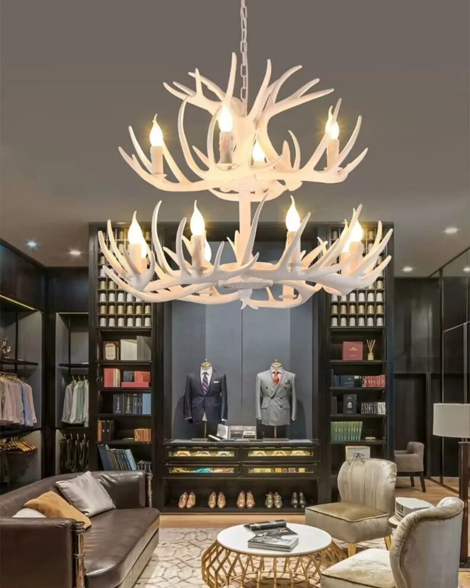 WOMO Resin Antler Chandelier-WM2991 - Image 6