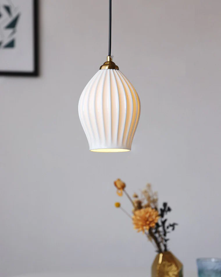 WOMO Ribbed Bud Ceramic Multi-Light Chandelier-WM2132b - Image 11