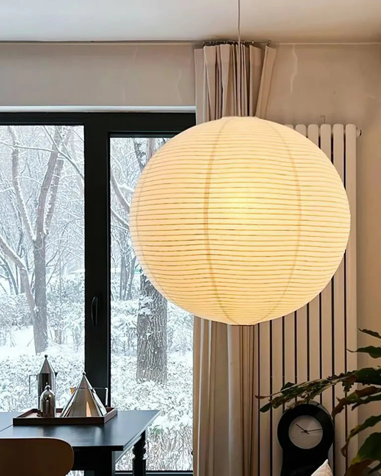 WOMO Rice Paper Globe Pendant Light-WM2722 - Image 18