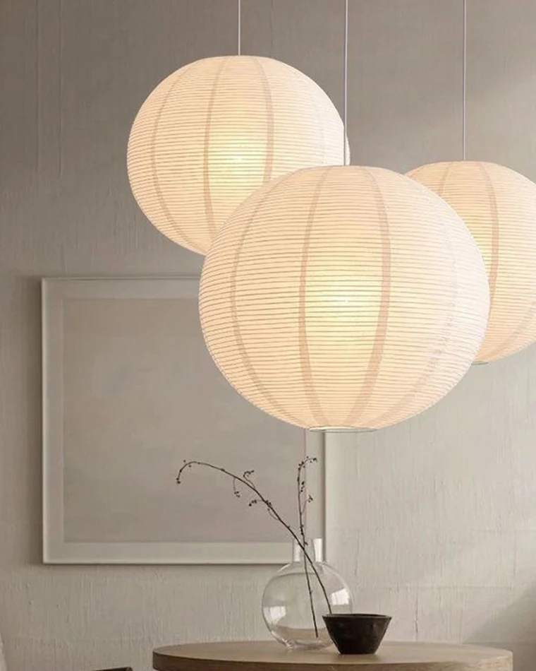 WOMO Rice Paper Globe Pendant Light-WM2722 - Image 3