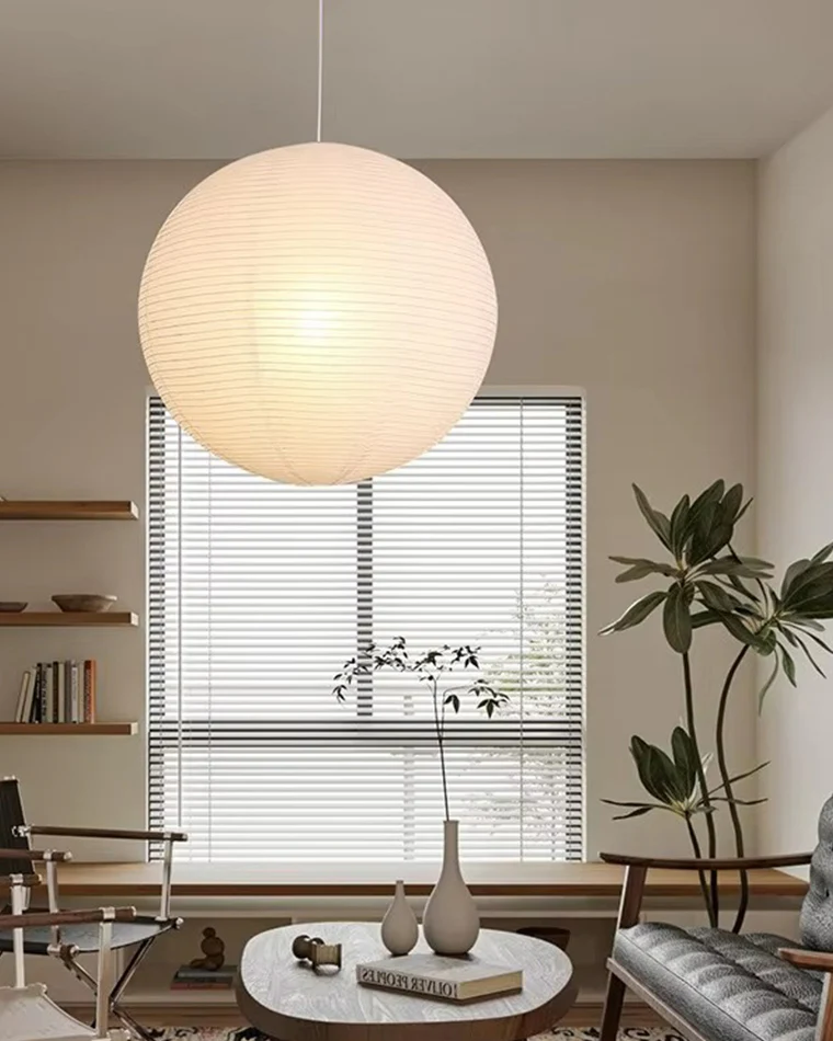 WOMO Rice Paper Globe Pendant Light-WM2722 - Image 4