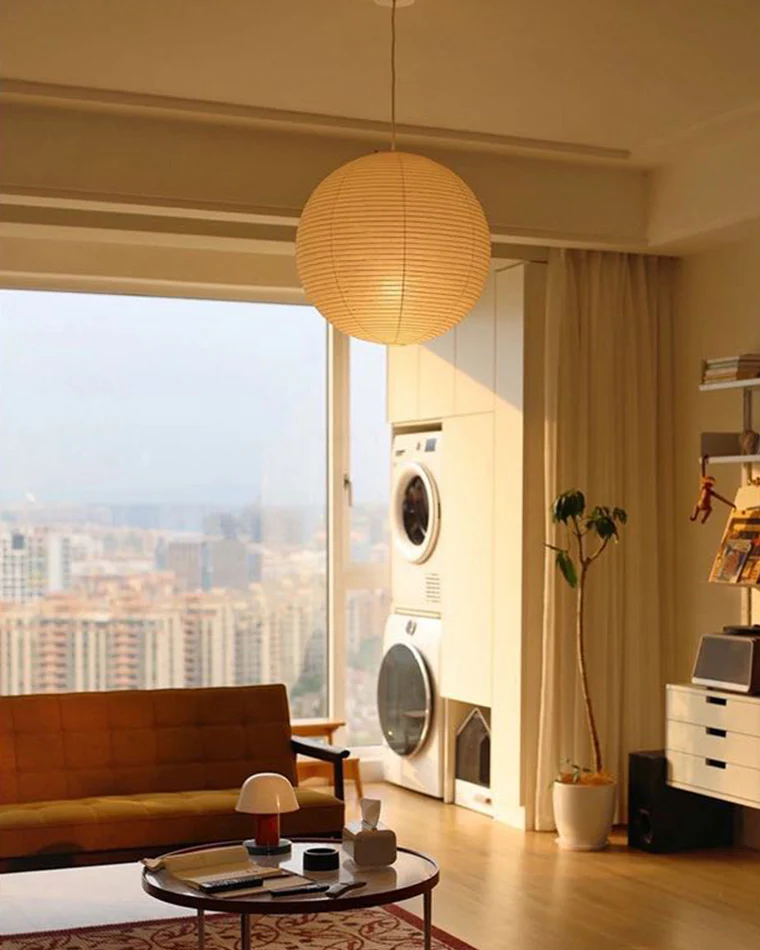 WOMO Rice Paper Globe Pendant Light-WM2722 - Image 8