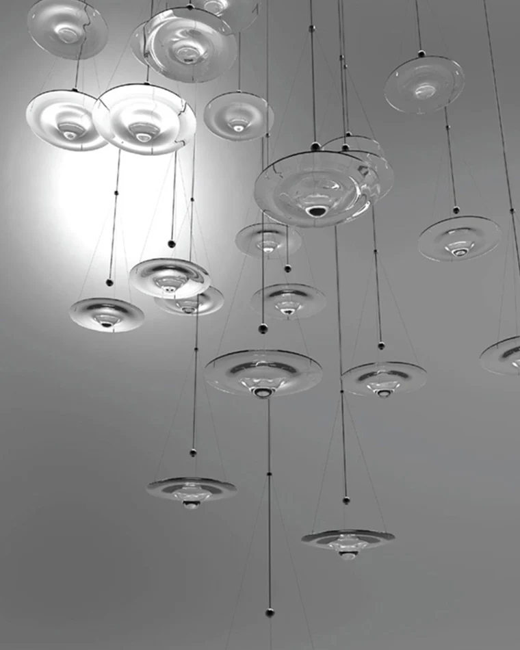 WOMO Ripple Glass Pendant Light-WM2092 - Image 3