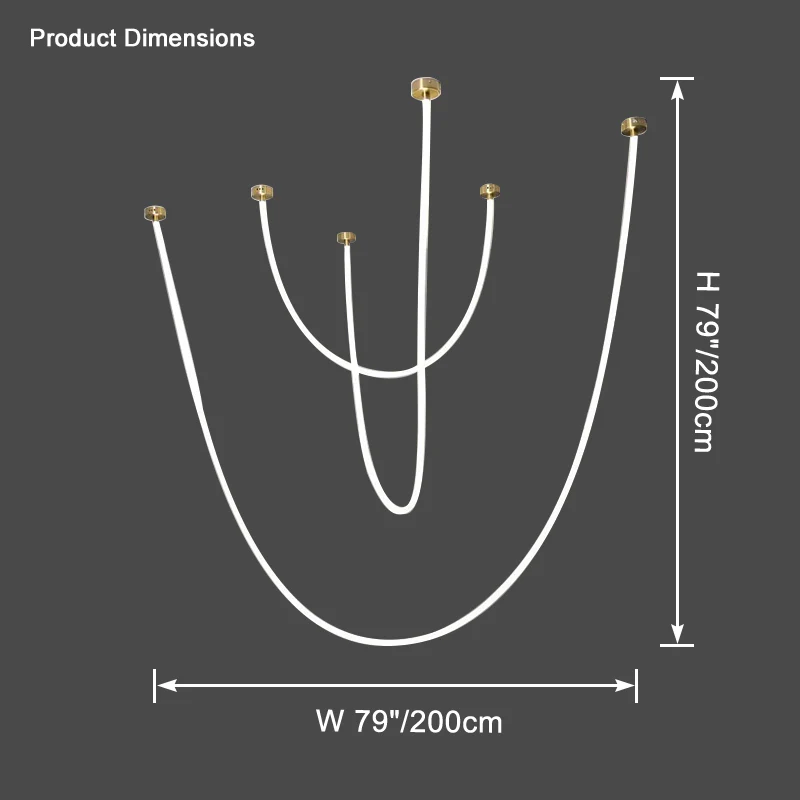 WOMO Rope Led Chandelier-WM2312 - Image 76