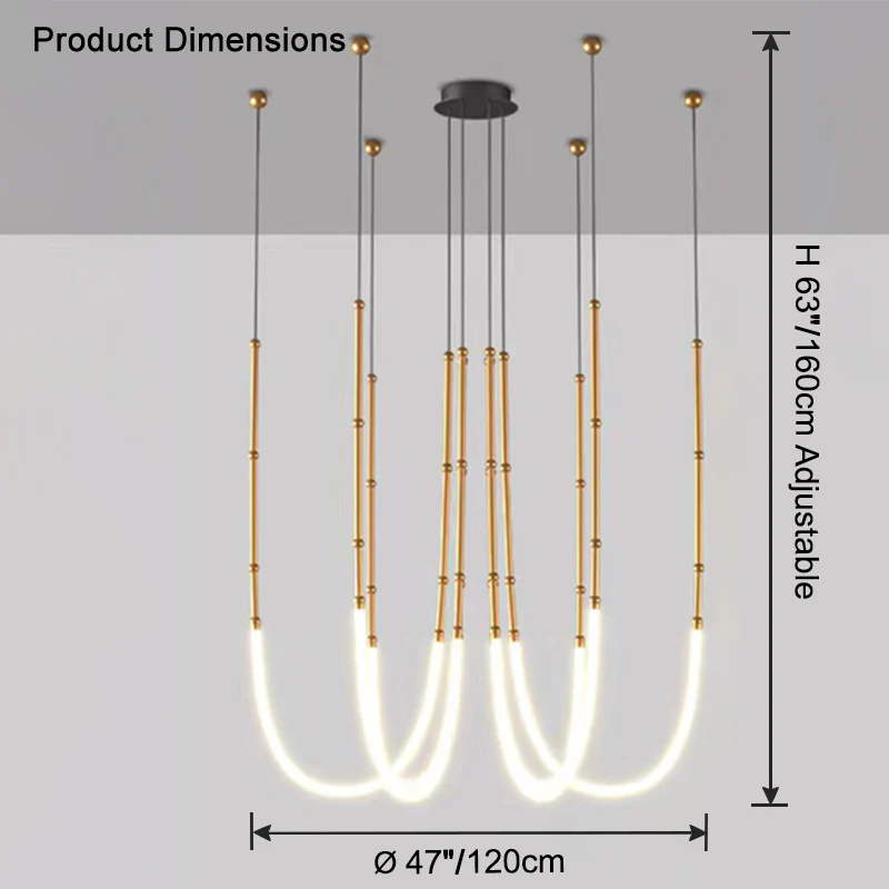 WOMO Bamboo Rope LED Chandelier-WM2752 - Image 17