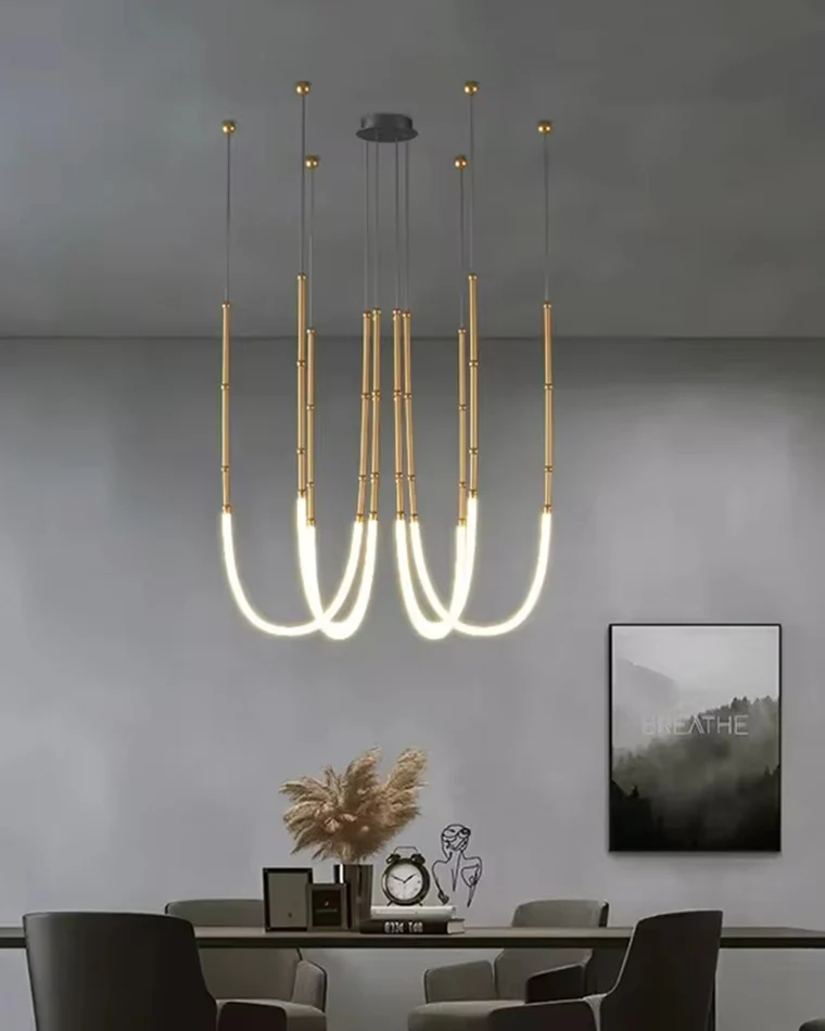 WOMO Bamboo Rope LED Chandelier-WM2752 - Image 2