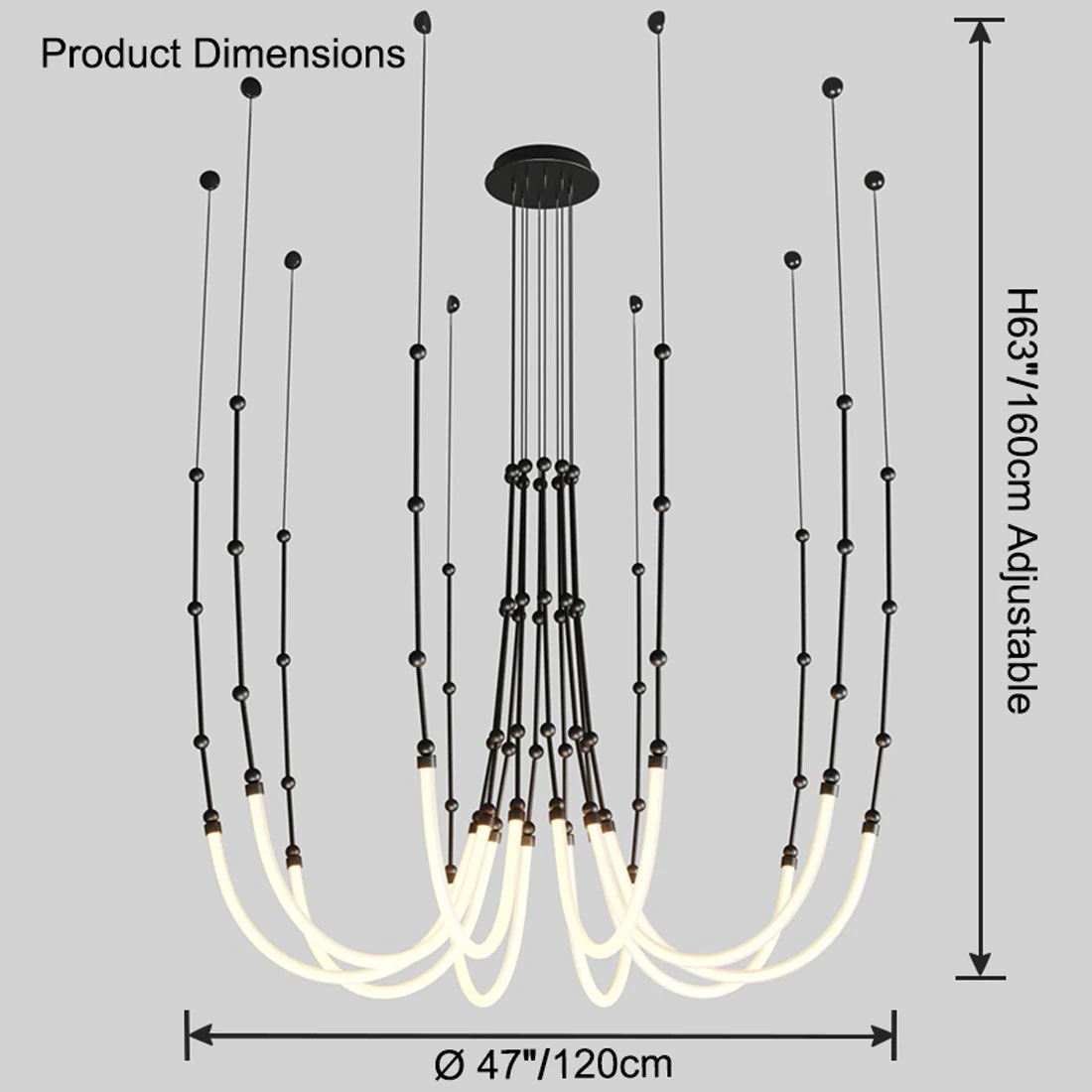 WOMO Bamboo Rope LED Chandelier-WM2752 - Image 21
