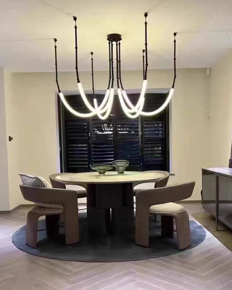 WOMO Bamboo Rope LED Chandelier-WM2752 - Image 4
