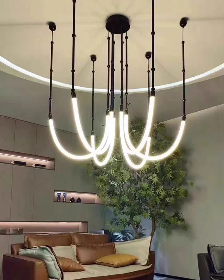 WOMO Bamboo Rope LED Chandelier-WM2752 - Image 5