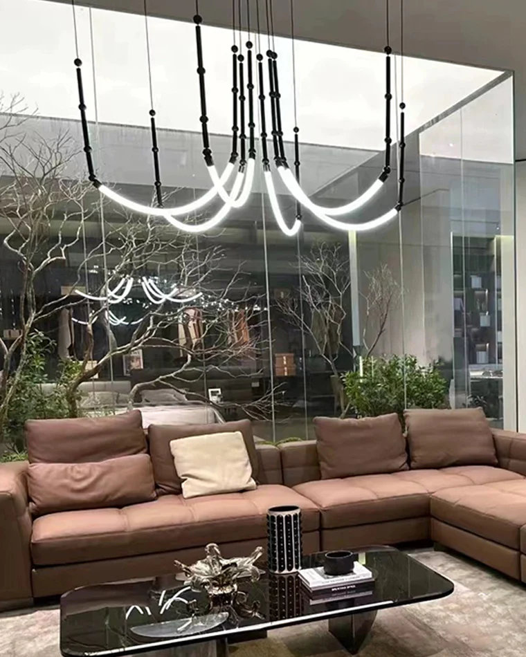 WOMO Bamboo Rope LED Chandelier-WM2752 - Image 9
