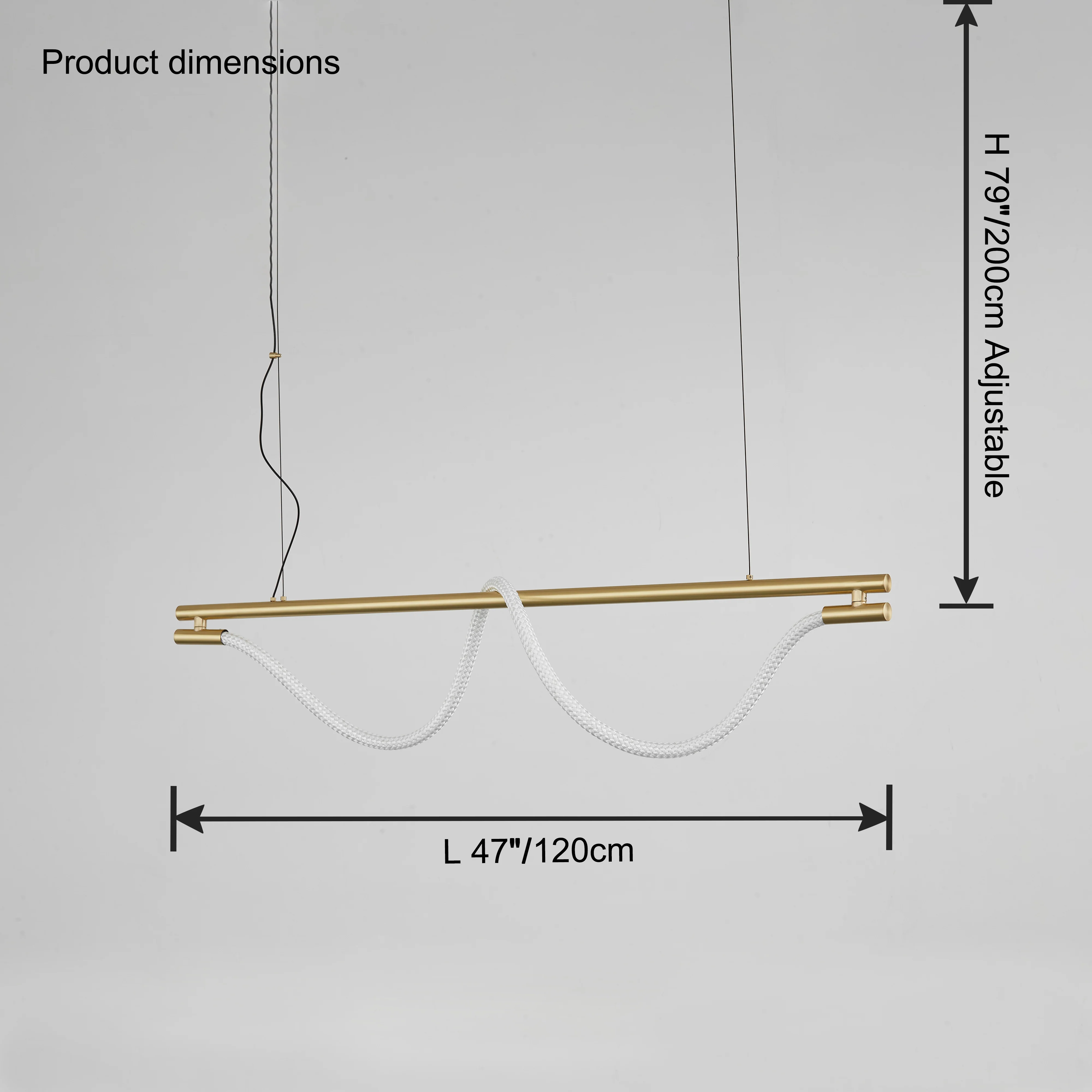 WOMO Rope Led Linear Chandelier-WM2742 - Image 15