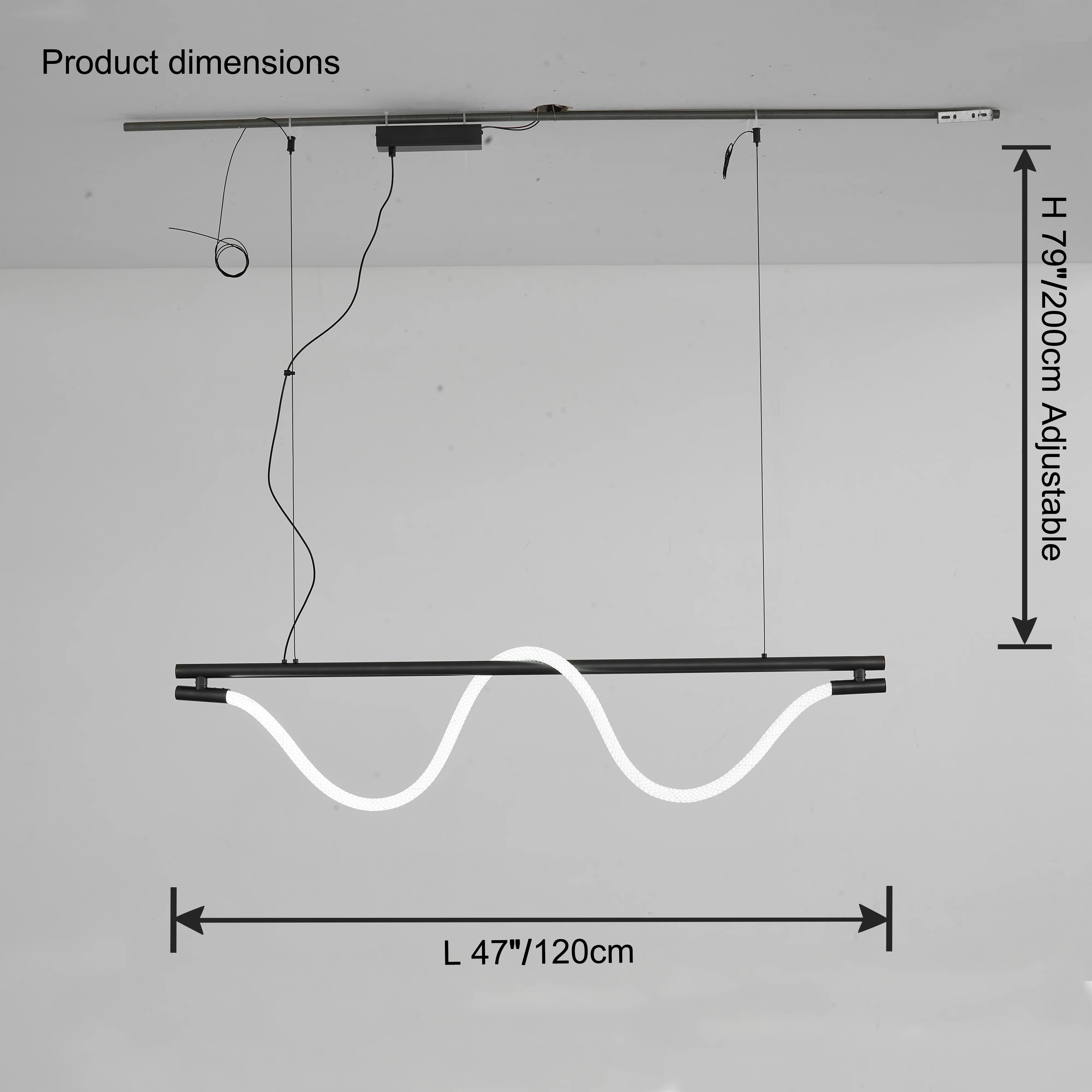 WOMO Rope Led Linear Chandelier-WM2742 - Image 9