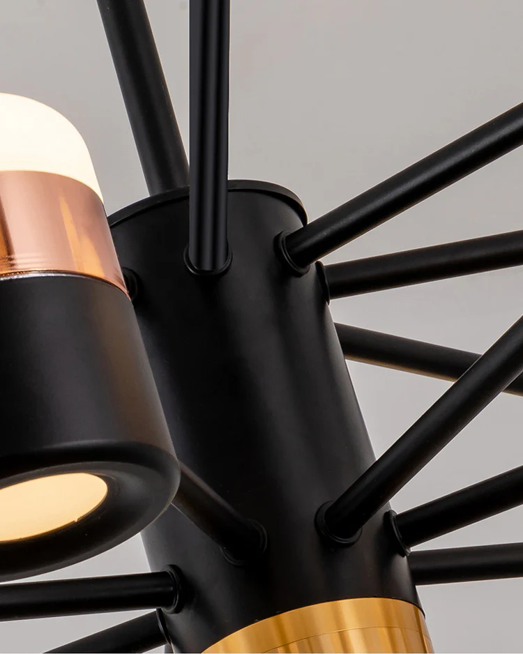 WOMO Rose Gold Arm Chandelier-WM2644 - Image 10