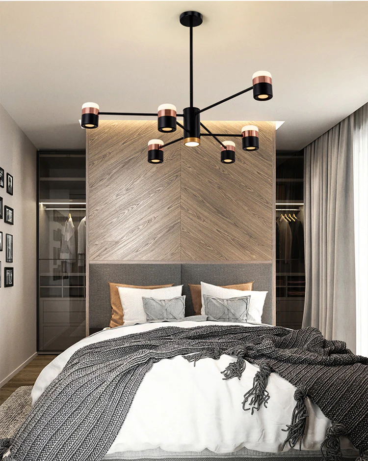 WOMO Rose Gold Arm Chandelier-WM2644 - Image 3