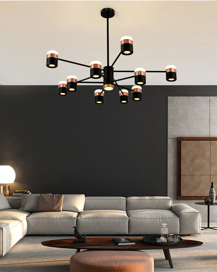 WOMO Rose Gold Arm Chandelier-WM2644 - Image 4