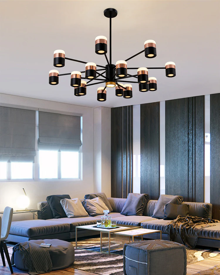 WOMO Rose Gold Arm Chandelier-WM2644 - Image 7