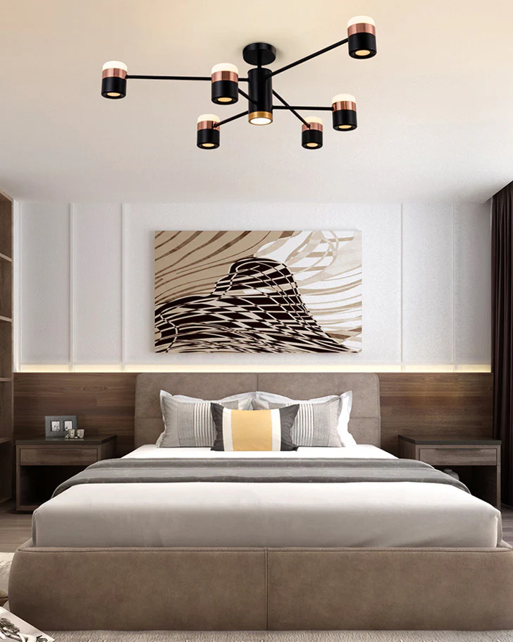 WOMO Rose Gold Arm Chandelier-WM2644 - Image 8