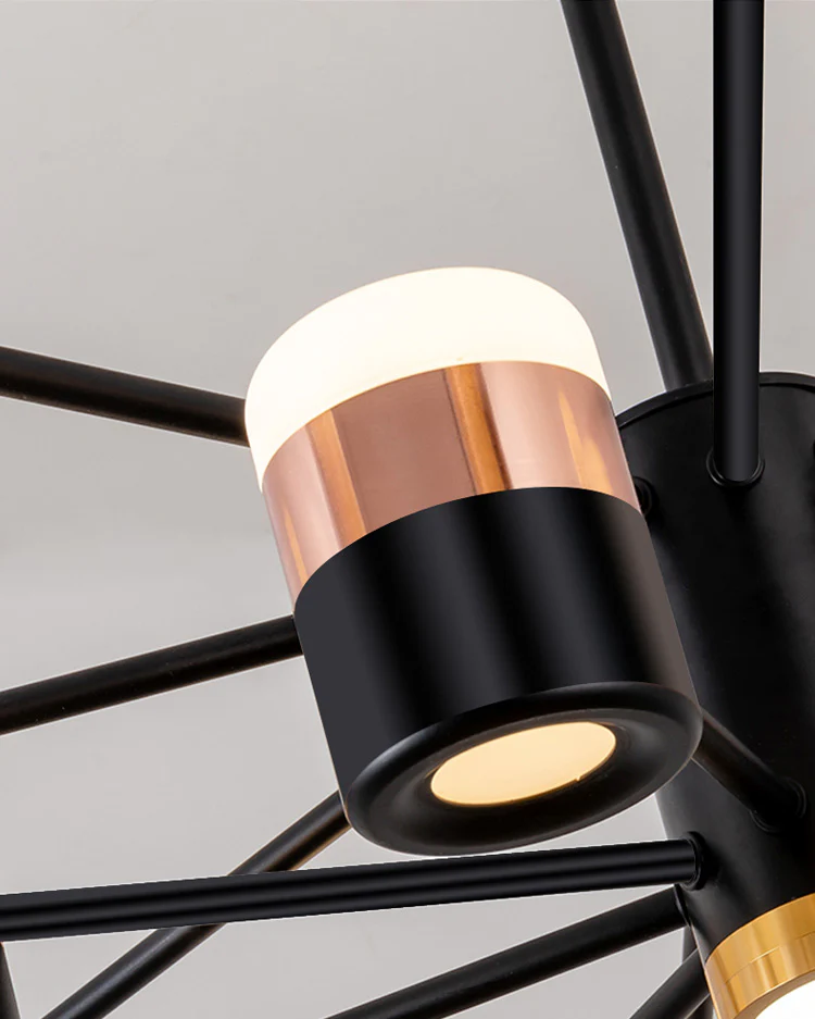 WOMO Rose Gold Arm Chandelier-WM2644 - Image 9