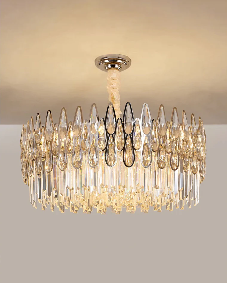 WOMO Rose Gold Round Crystal Chandelier-WM2545 - Image 10