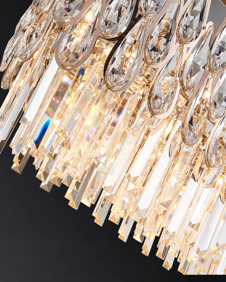 WOMO Rose Gold Round Crystal Chandelier-WM2545 - Image 13