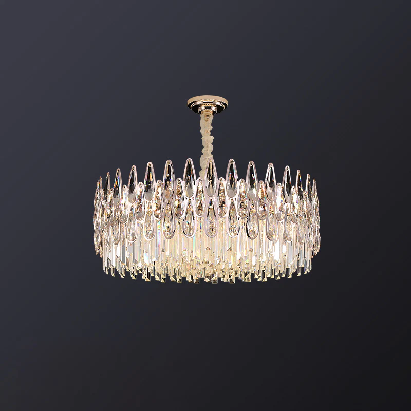 WOMO Rose Gold Round Crystal Chandelier-WM2545 - Image 15