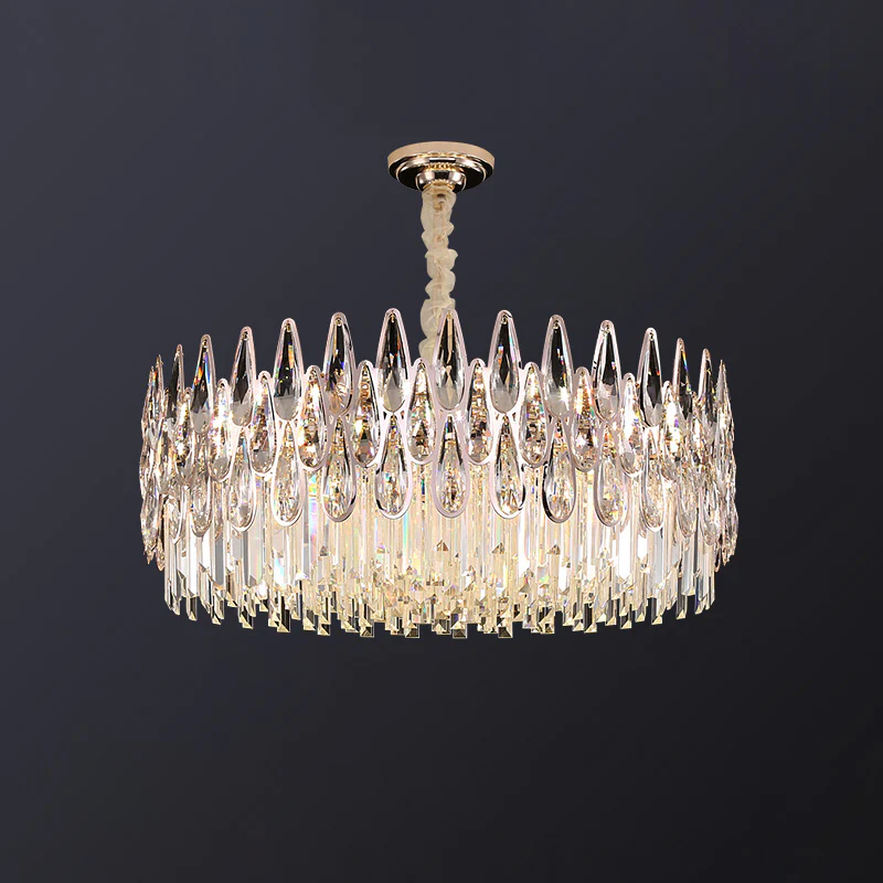 WOMO Rose Gold Round Crystal Chandelier-WM2545 - Image 19