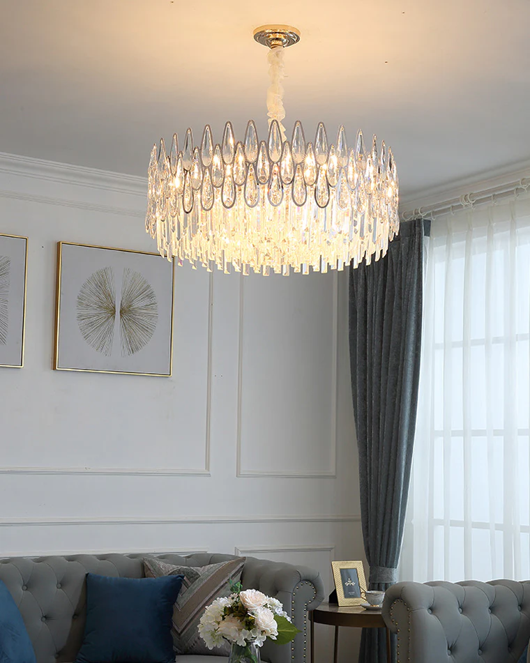 WOMO Rose Gold Round Crystal Chandelier-WM2545 - Image 6