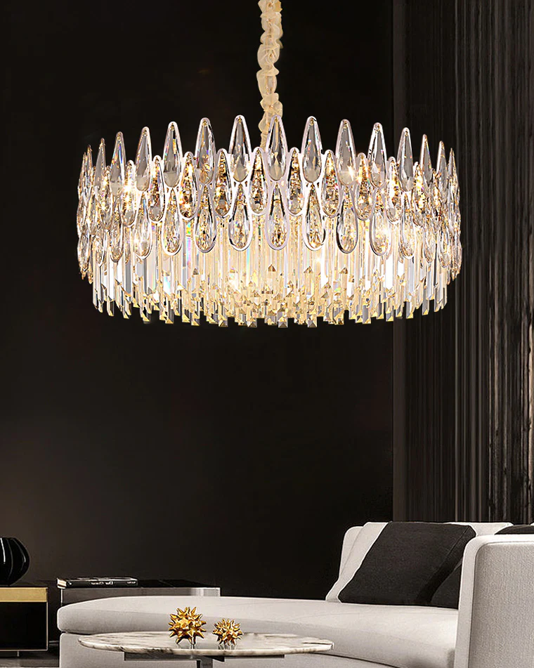 WOMO Rose Gold Round Crystal Chandelier-WM2545 - Image 7