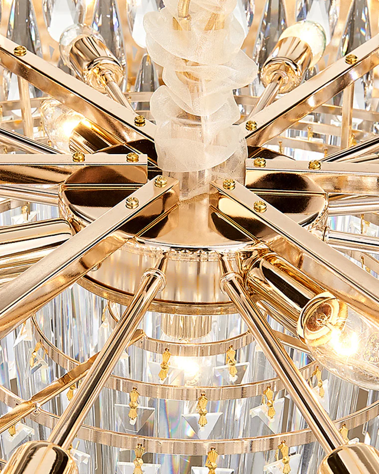 WOMO Rose Gold Linear Crystal Chandelier-WM2546 - Image 10
