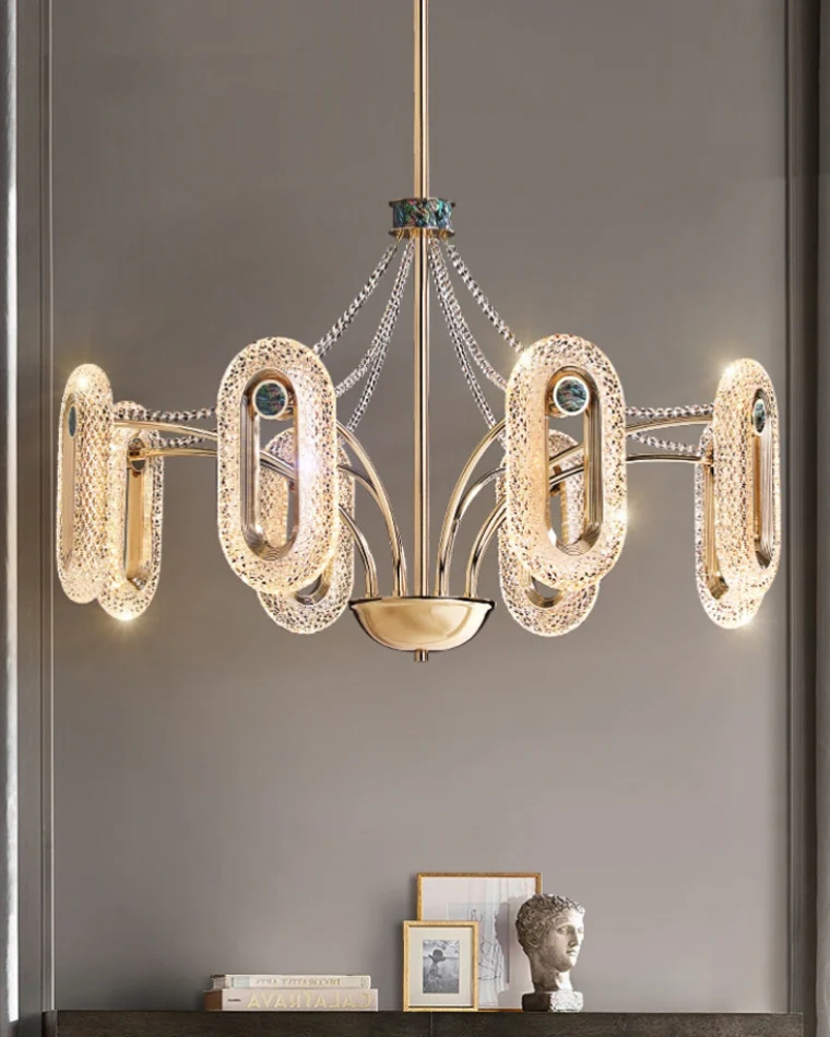WOMO Rose Gold Long Oval Chandelier-WM2402 - Image 12